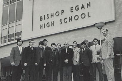 Old photo of Bishop Egan High School