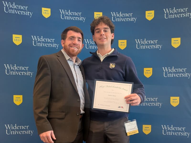 Andrew Haney '26 Receives Widener Leadership Award